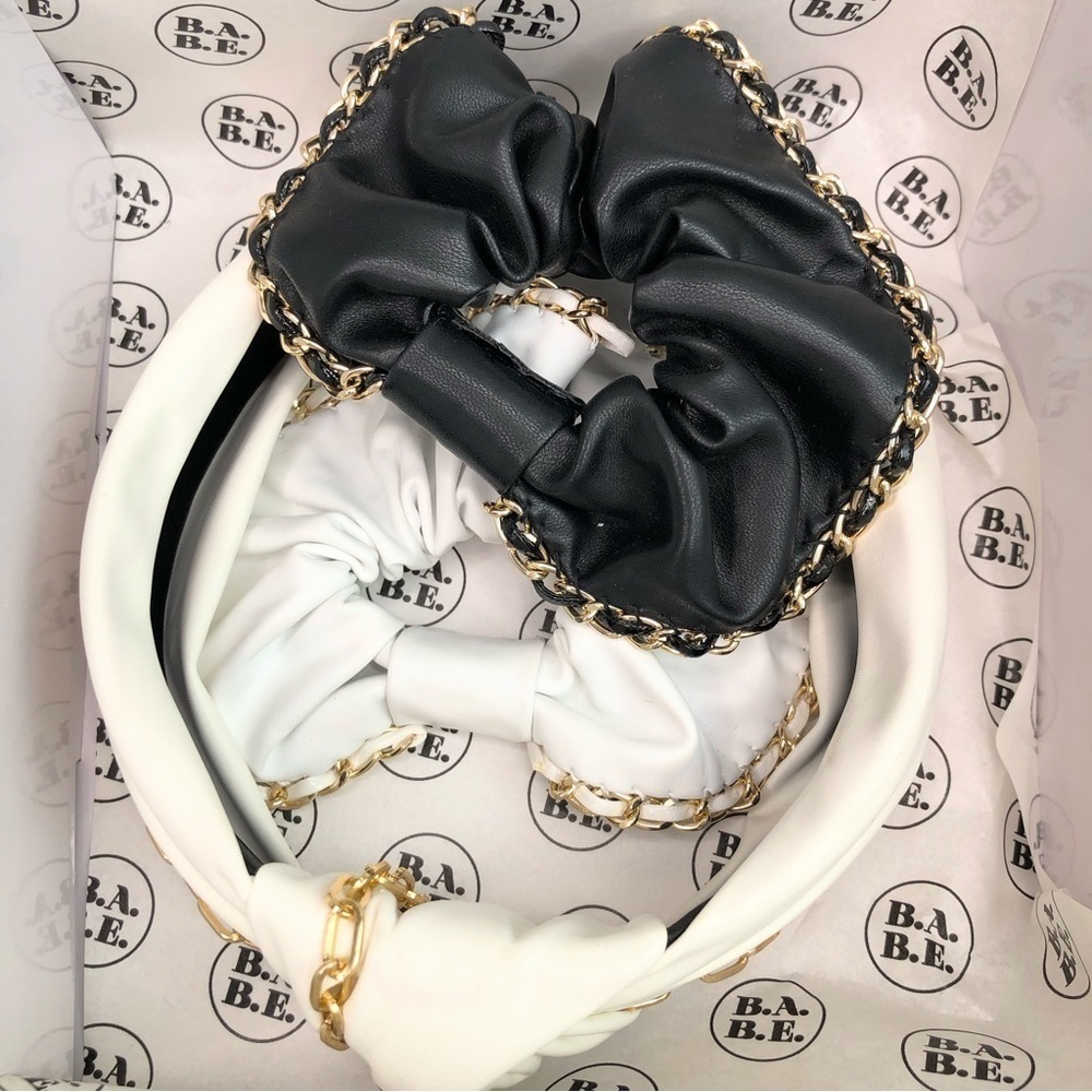 20- Faux Leather Scrunchies Bundle